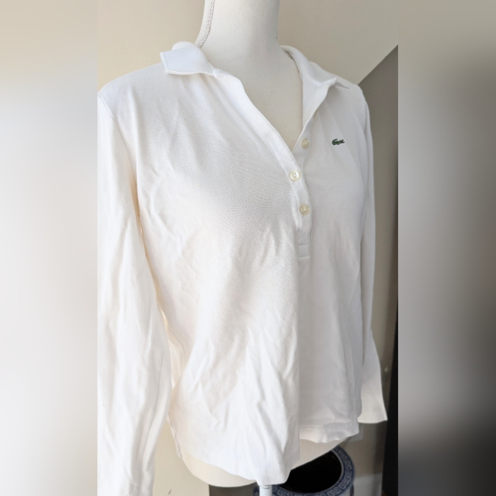 Lacoste women's White Long Sleeve Shirt